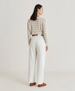 Pantalon Denim Bis Fuchsia - Creme