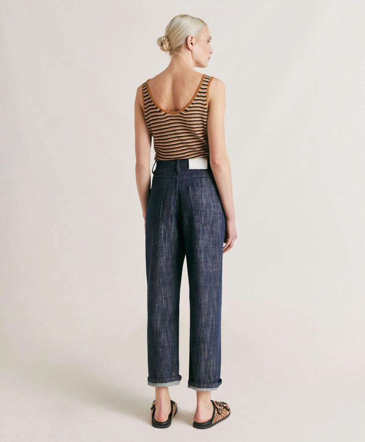 Pantalon Denim Bis Fuchsia - Bleu Jean