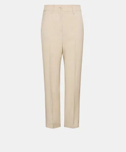 Pantalon Elegant En Lin Et Viscose Matthieu - Creme