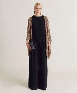 Pantalon En Acetate De Soie Aspen - Noir