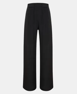 Pantalon En Acetate De Soie Aspen - Noir
