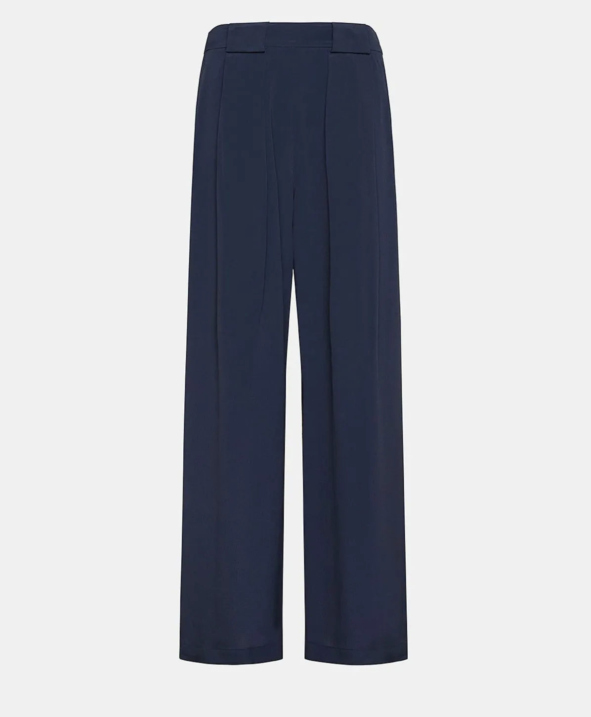 Pantalon En Acetate De Soie Aspen - Bleu Nuit