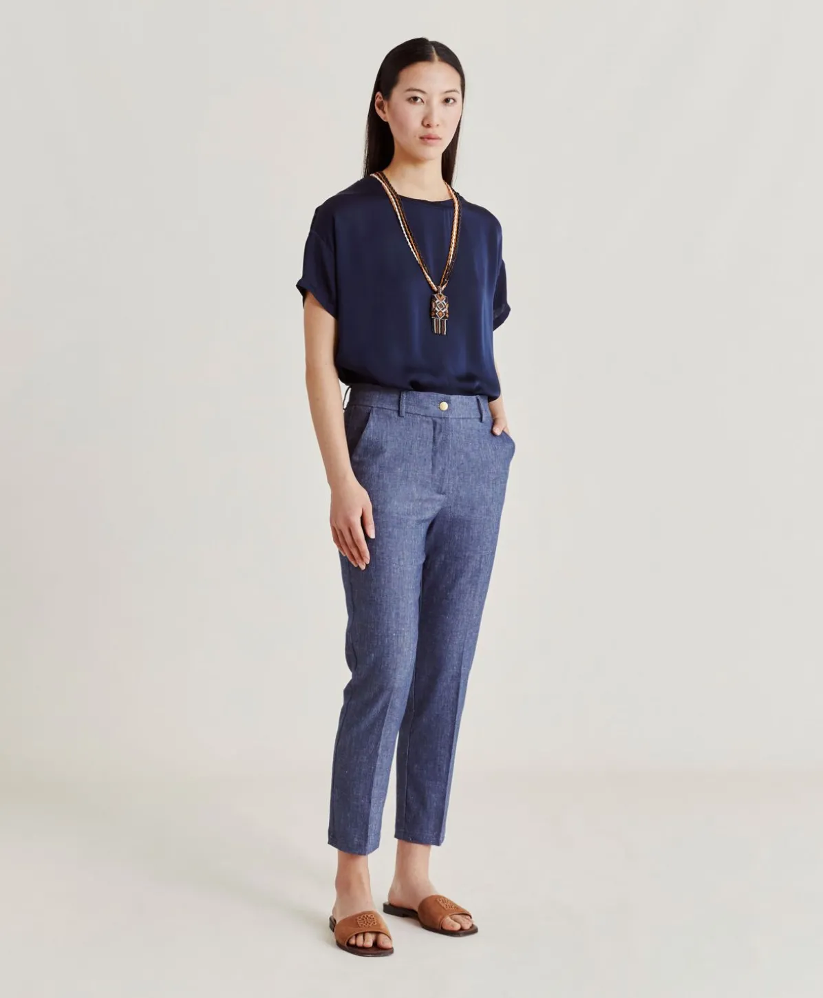 Pantalon En Denim Leger Joy - Bleu Jean