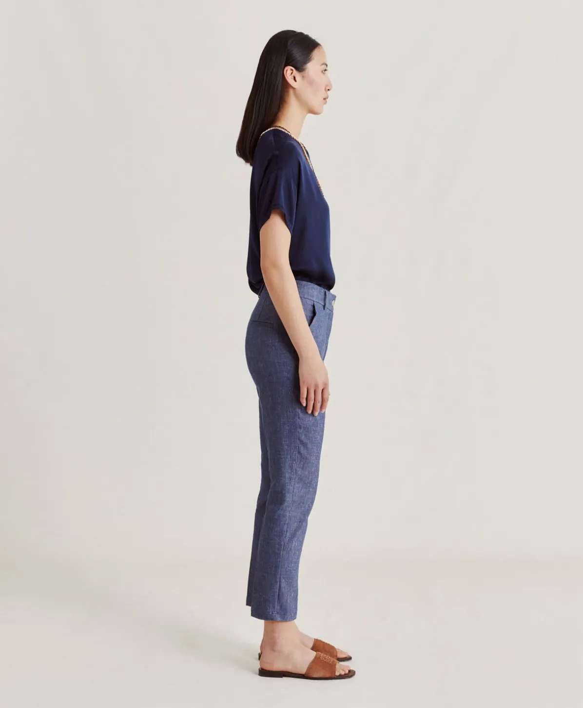 Pantalon En Denim Leger Joy - Bleu Jean