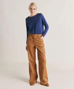 Pantalon En Gabardine Olivina - Caramel