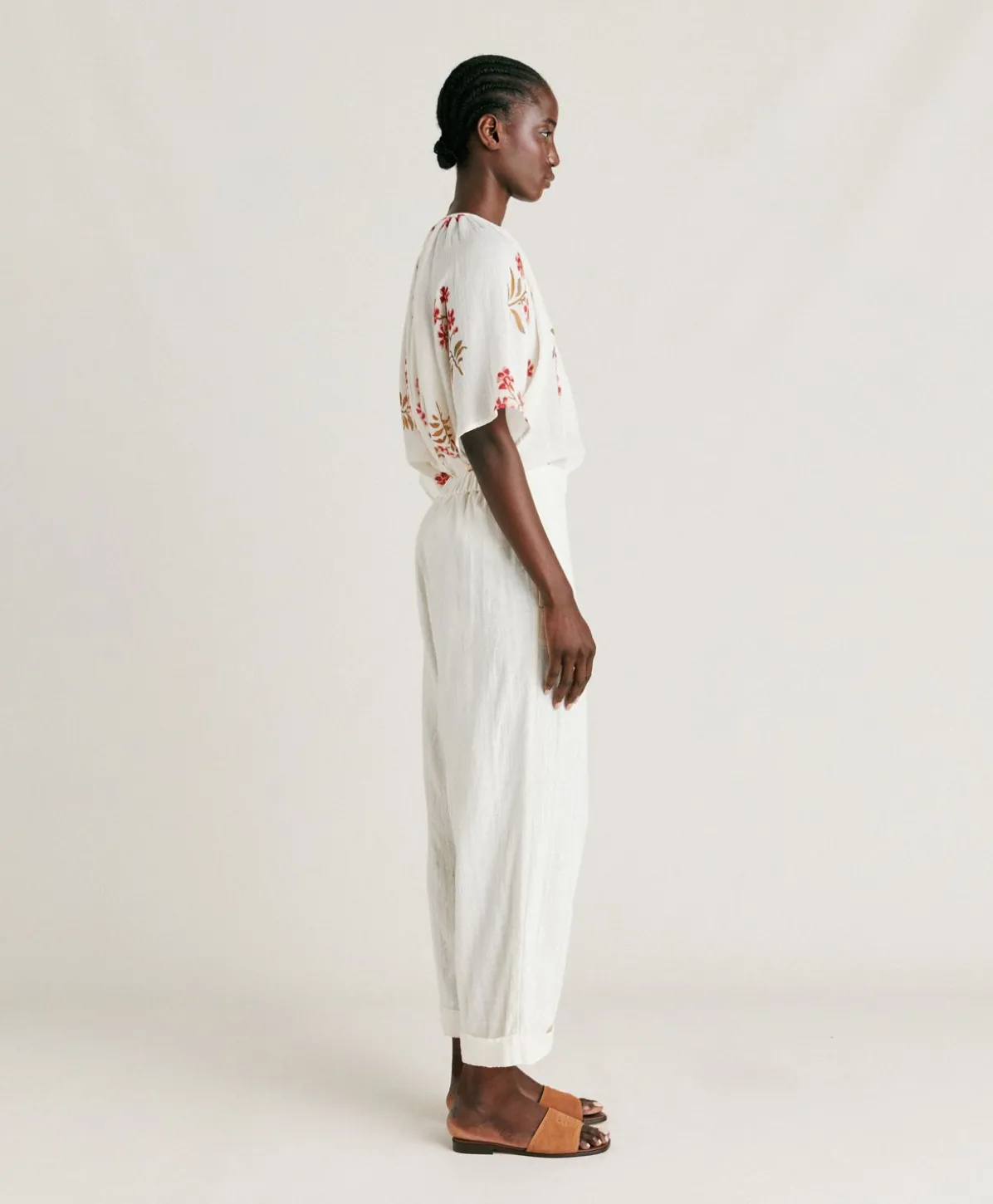 Pantalon En Gaze Lucia - Creme