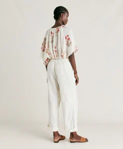 Pantalon En Gaze Lucia - Creme
