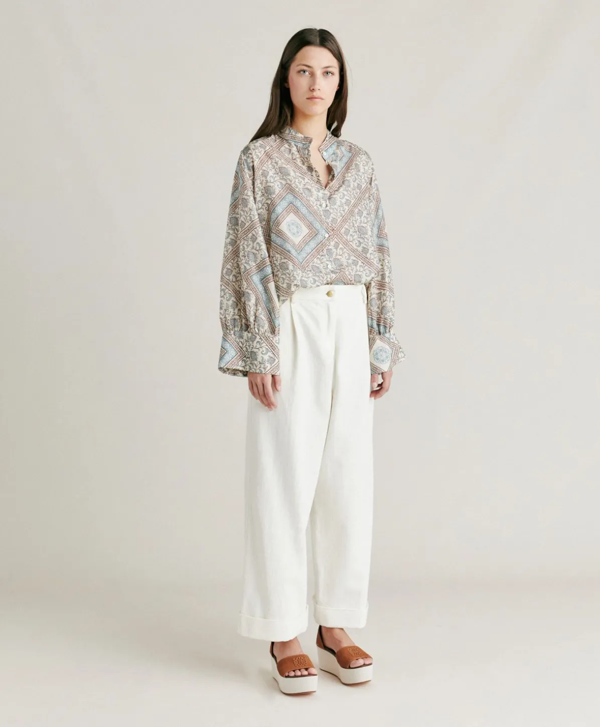 Pantalon En Jean Grecale - Creme