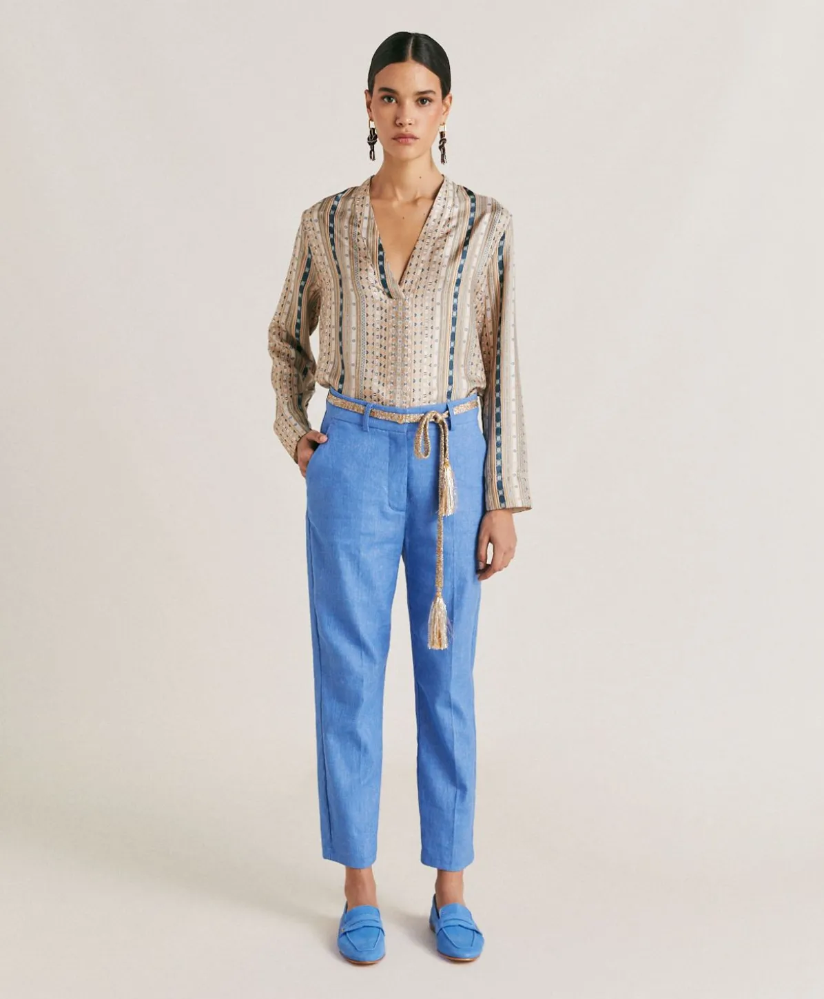 Pantalon En Jean Leger Joy - Bleu Clair
