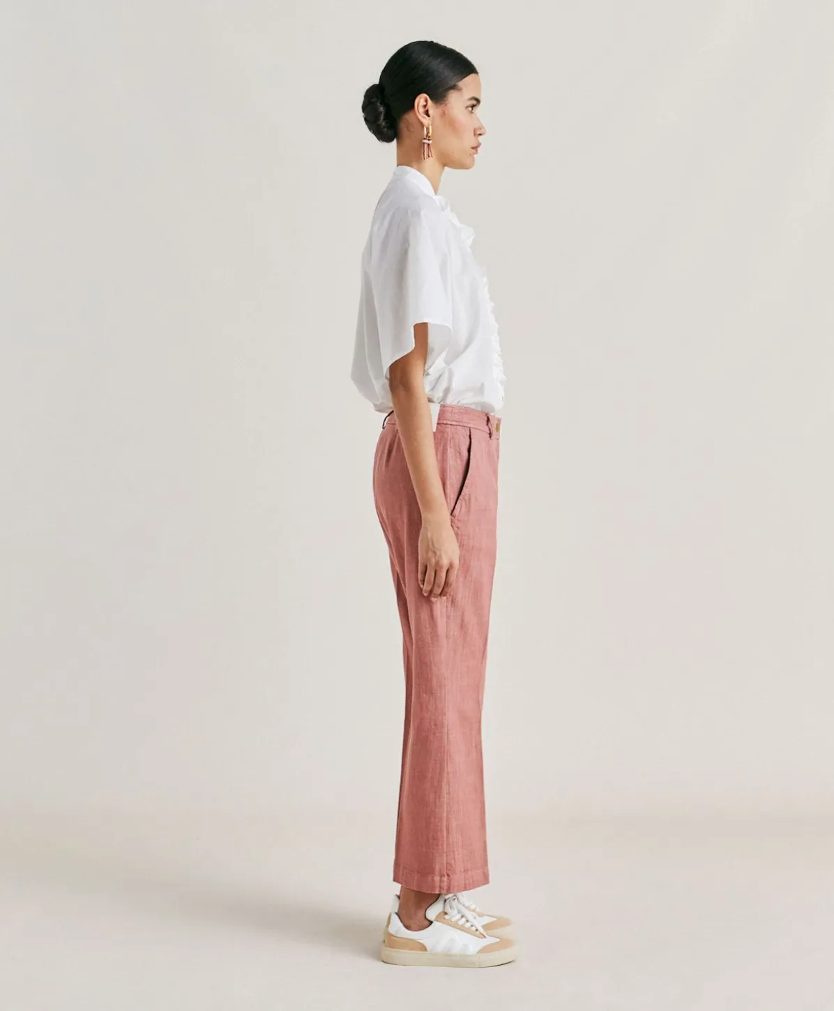 Pantalon En Jean Lora - Rose Antique