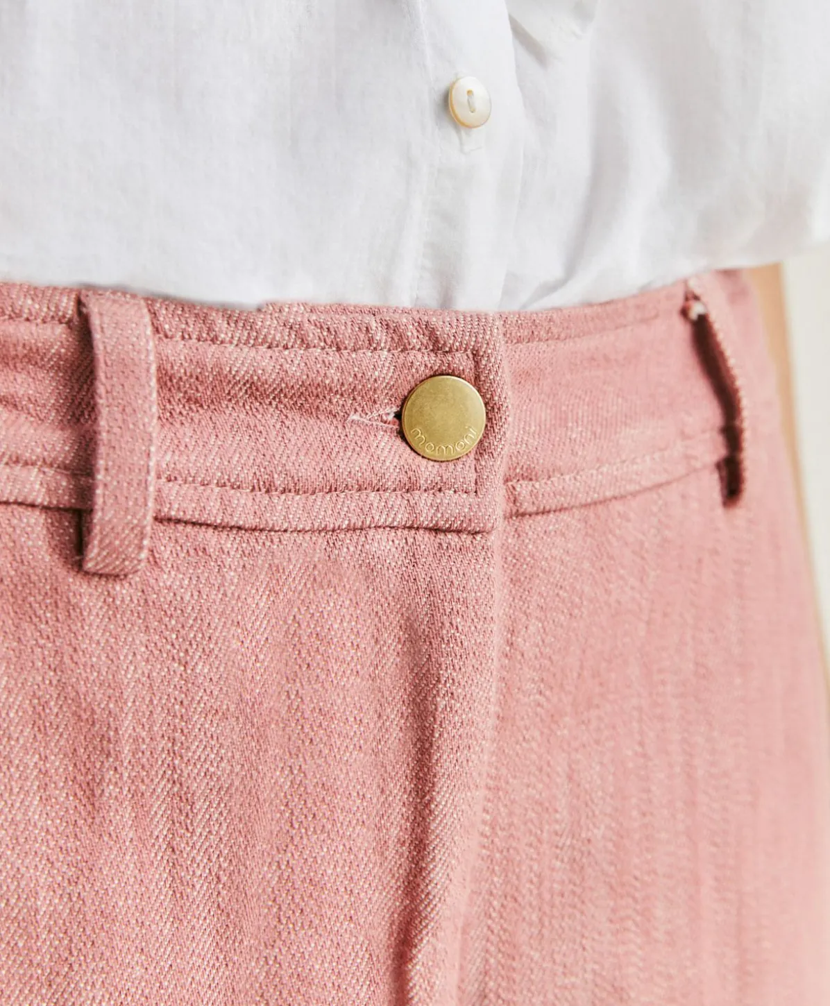 Pantalon En Jean Lora - Rose Antique