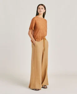 Pantalon En Lin Aliterru - Sable