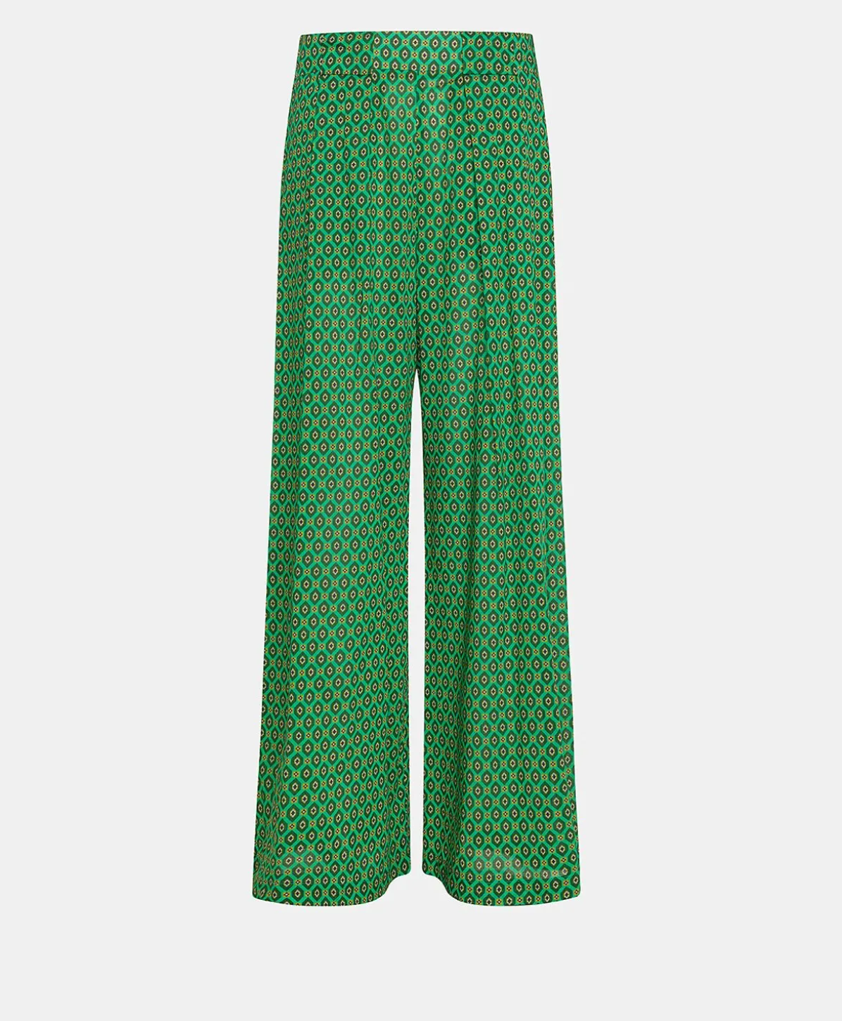Pantalon En Voile De Coton Imprime Aspen - Emeraude