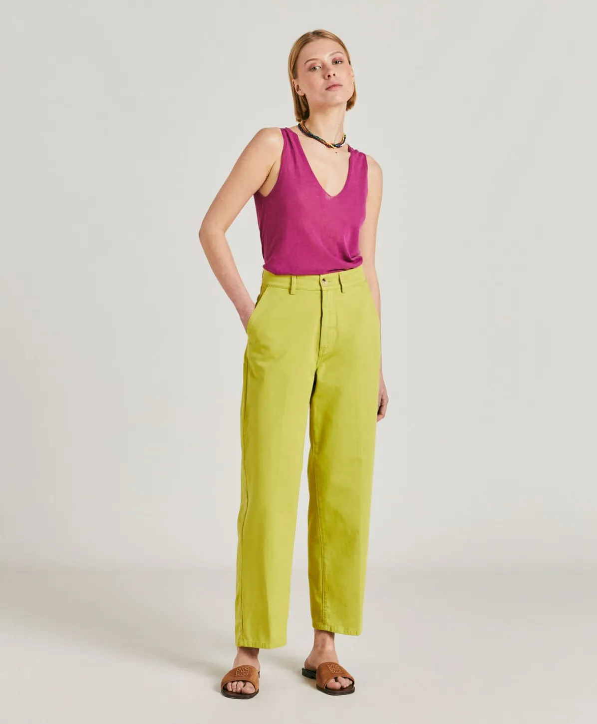 Pantalon Gabardine Bis Fuchsia - Acide
