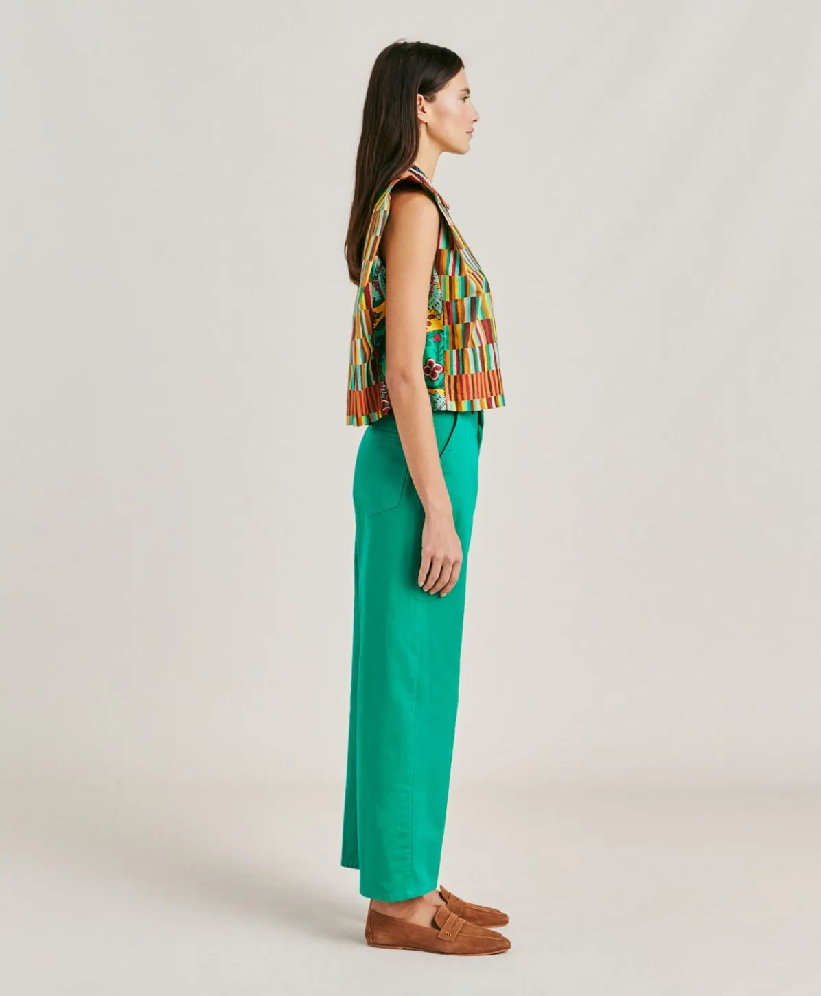 Pantalon Gabardine Bis Fuchsia - Emeraude