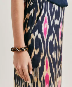 Pantalon Ginepro En Lin Viscose - Bleu Multicolore