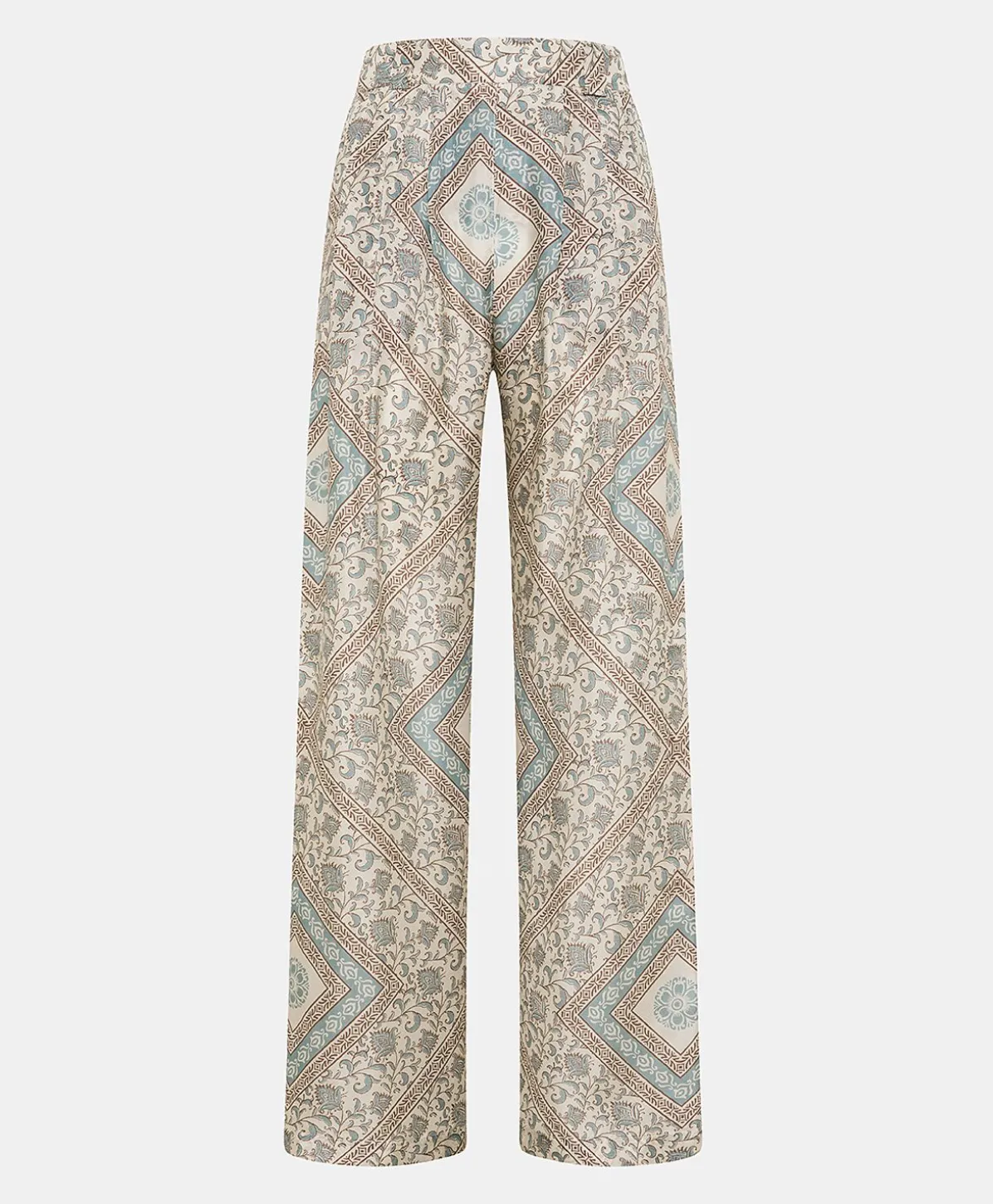Pantalon Haboutai En Soie De Lanzarote - Creme/Poussiereux
