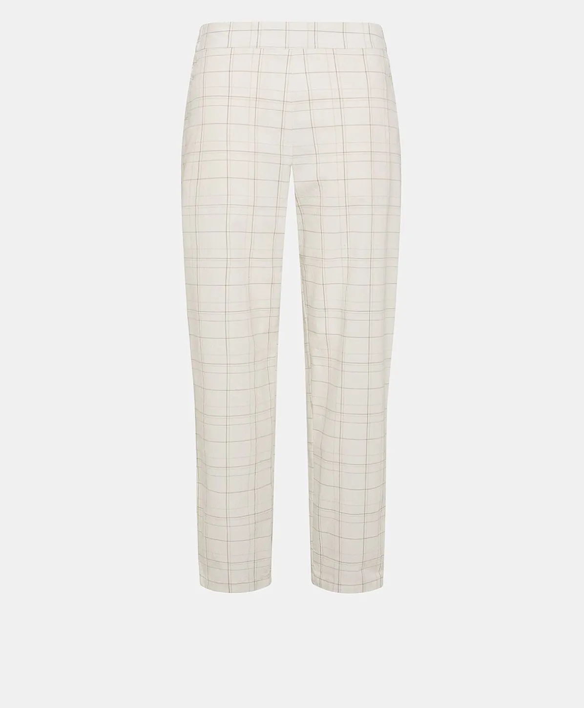 Pantalon Idaho Check Seersucker - Creme/Boue