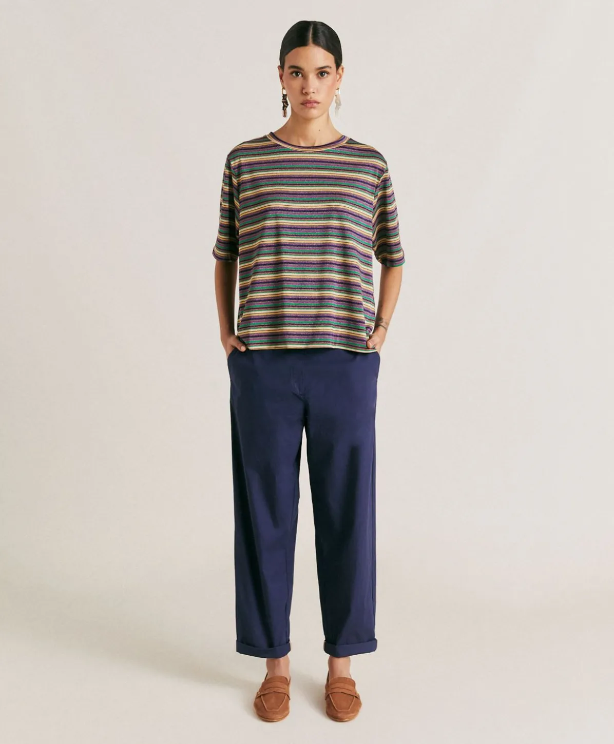 Pantalon Idaho En Popeline - Bleu