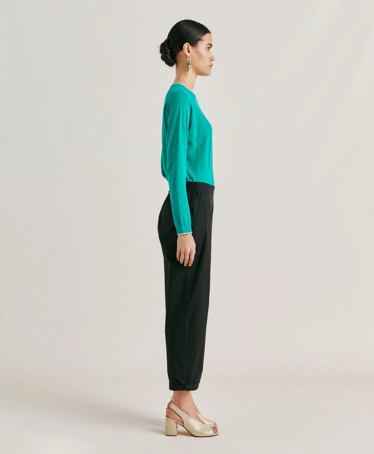 Pantalon Idaho En Popeline - Noir