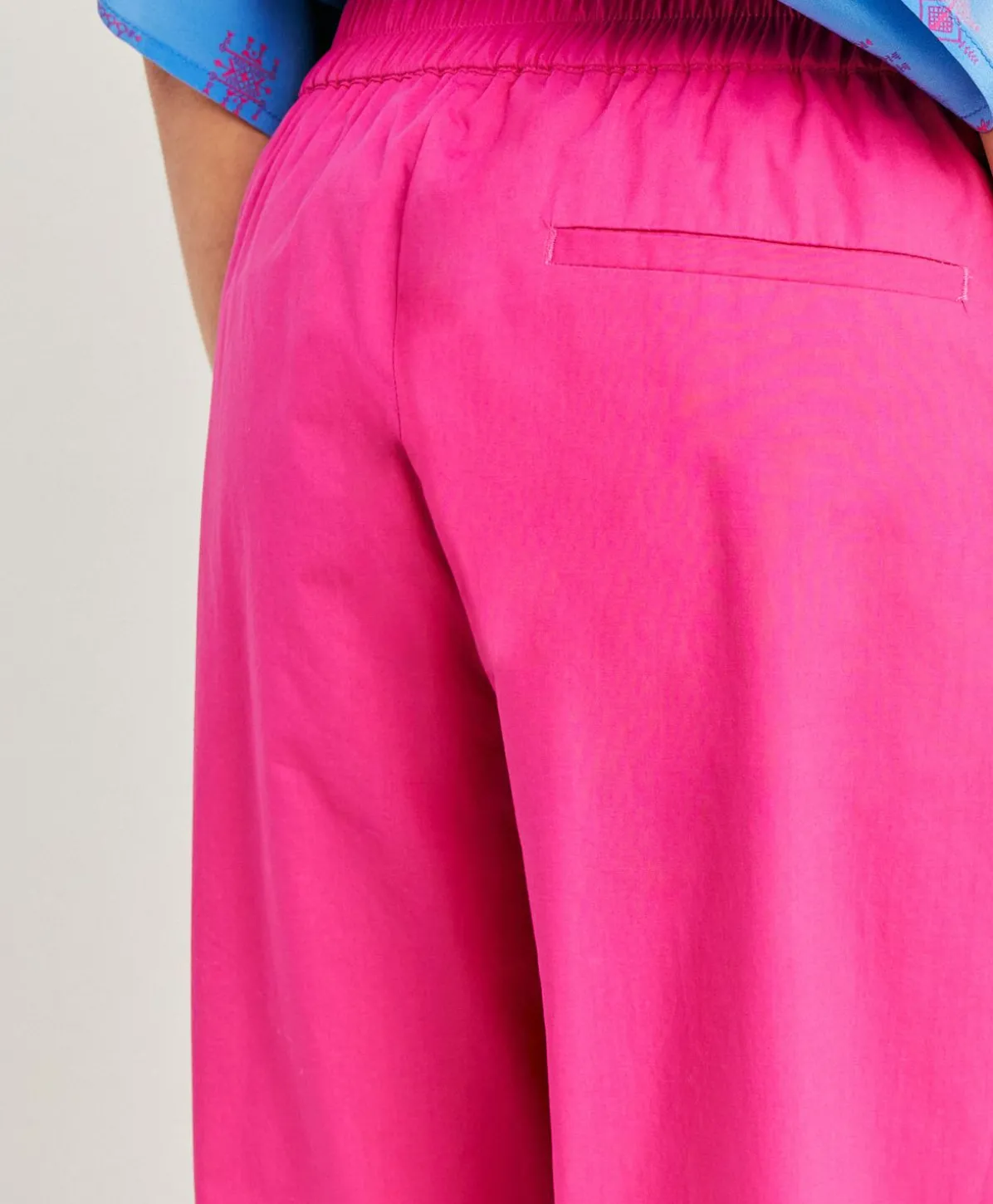 Pantalon Idaho En Popeline - Fuchsia