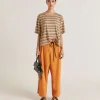 Pantalon Ilda En Lin Coton - Papaye