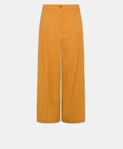 Pantalon Ilda En Lin Coton - Papaye