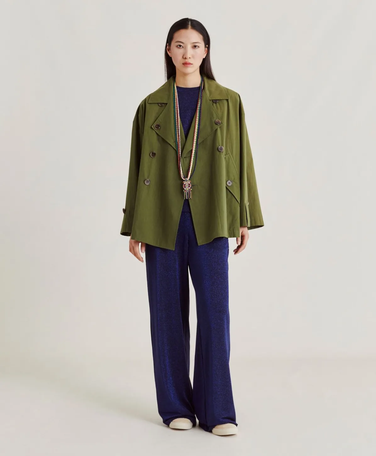 Pantalon Jersey Lurex Baccarat - Bleute