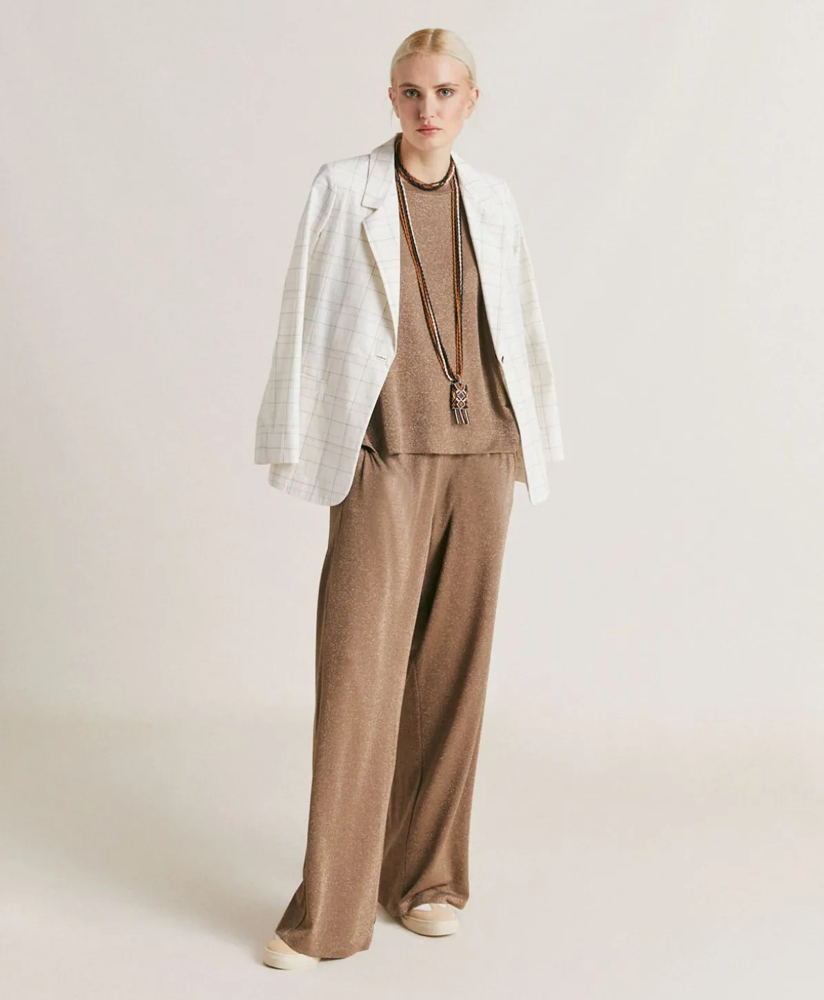Pantalon Jersey Lurex Baccarat - Boue