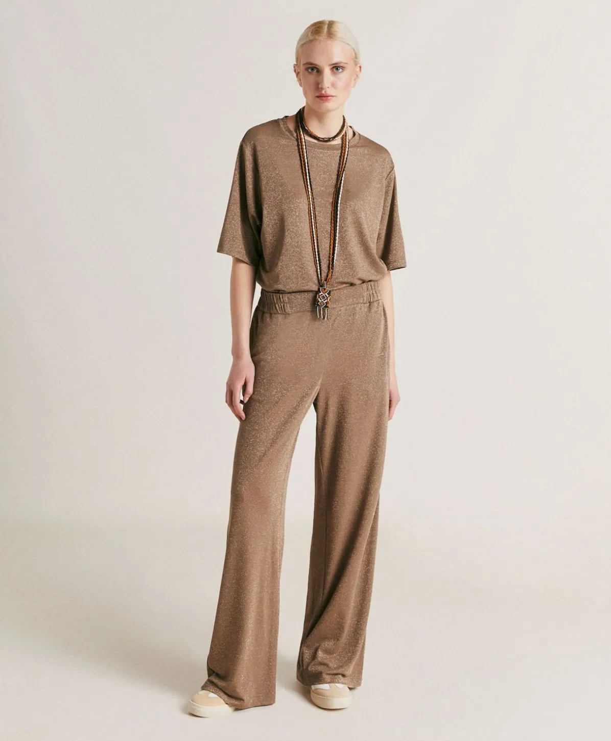 Pantalon Jersey Lurex Baccarat - Boue