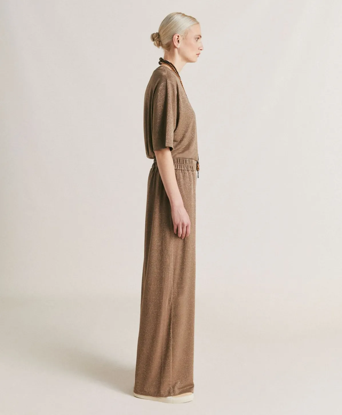 Pantalon Jersey Lurex Baccarat - Boue