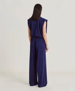Pantalon Jersey Lurex Baccarat - Bleute
