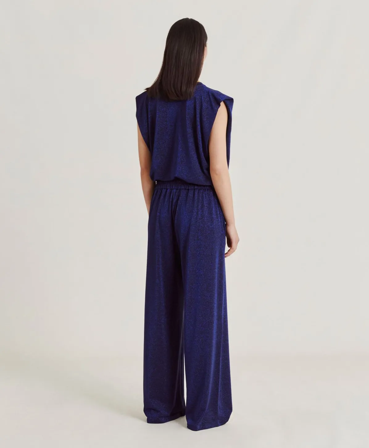 Pantalon Jersey Lurex Baccarat - Bleute
