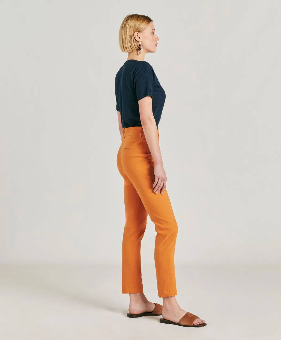 Pantalon Lyon Coton Lin - Papaye