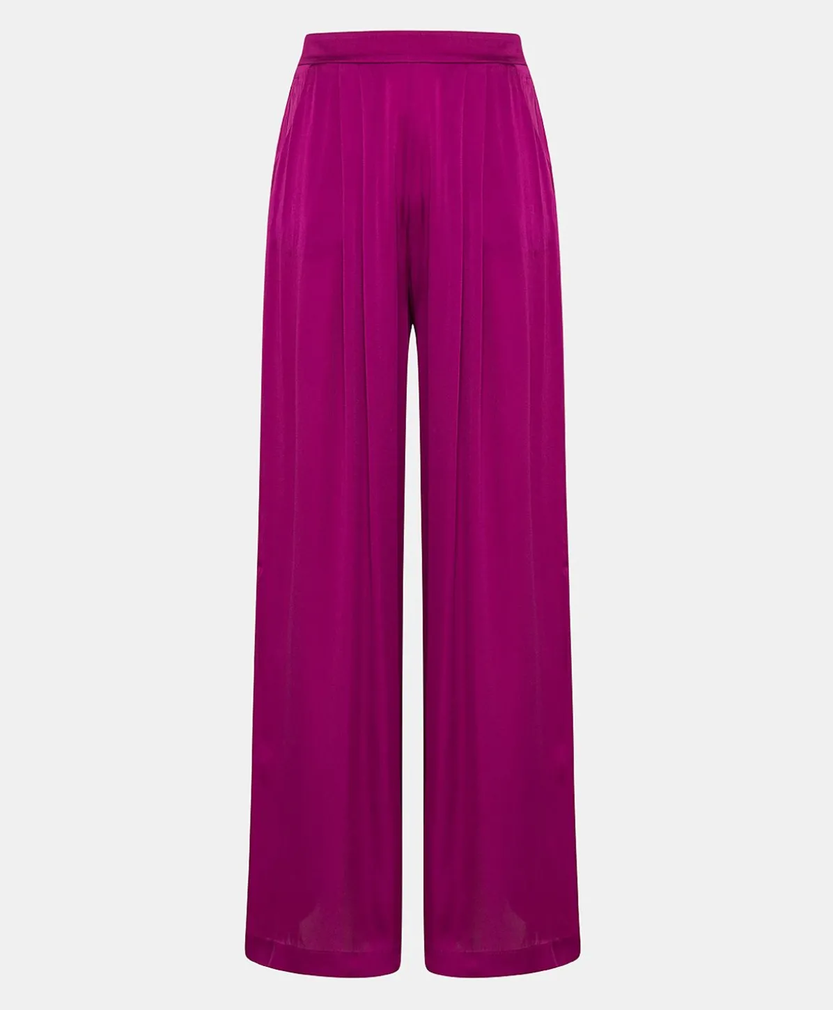 Pantalon Uni En Soie Patrice Bis - Cyclamen