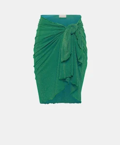 Pareo Aegean En Jersey Lurex - Emeraude