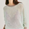 Pull Bella En Mohair Doux - Turquoise