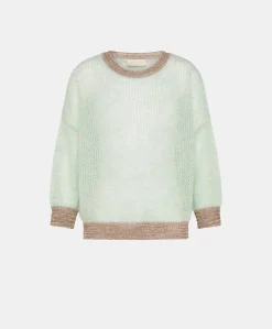 Pull Bella En Mohair Doux - Turquoise