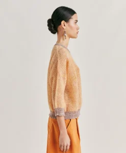 Pull Bella En Mohair Doux - Orange