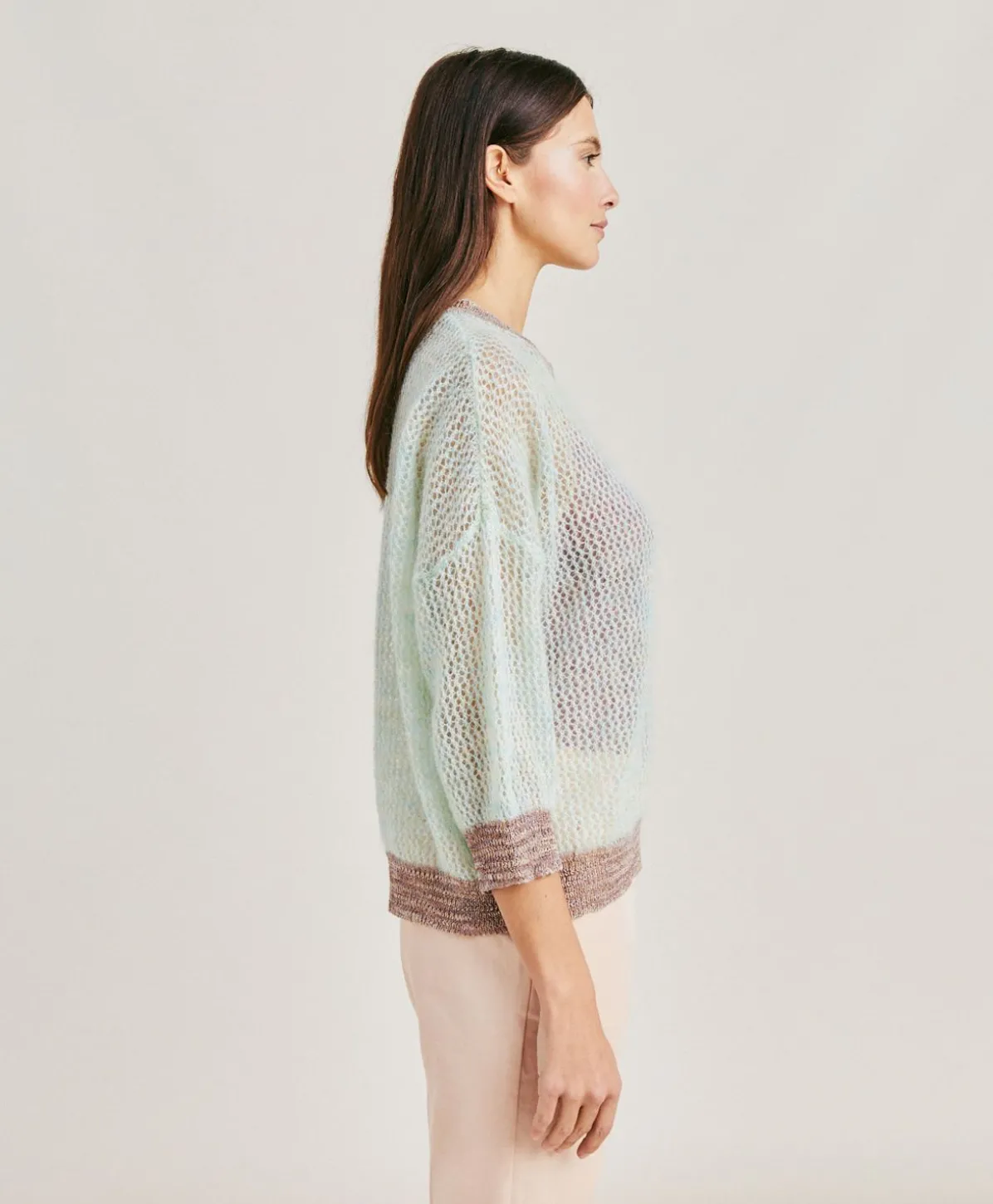 Pull Bella En Mohair Doux - Turquoise
