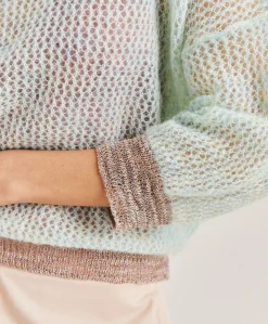 Pull Bella En Mohair Doux - Turquoise