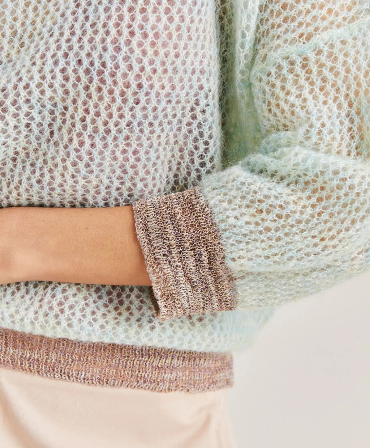 Pull Bella En Mohair Doux - Turquoise
