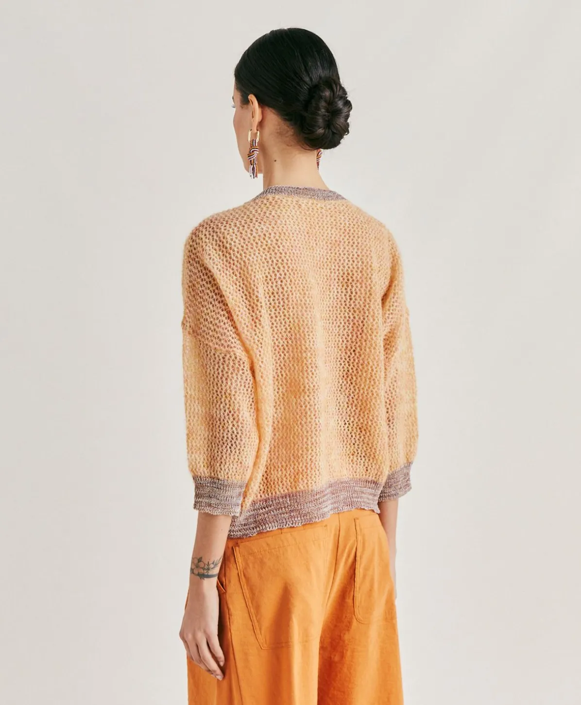 Pull Bella En Mohair Doux - Orange