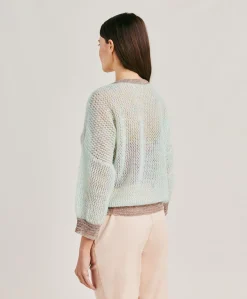 Pull Bella En Mohair Doux - Turquoise