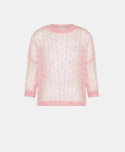 Pull Campanula En Mohair Doux - Rose Bebe