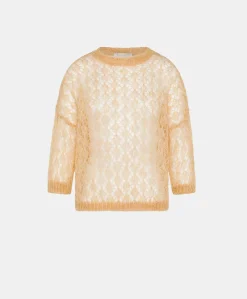 Pull Campanula En Mohair Doux - Orange