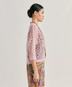 Pull Campanula En Mohair Doux - Rose Bebe