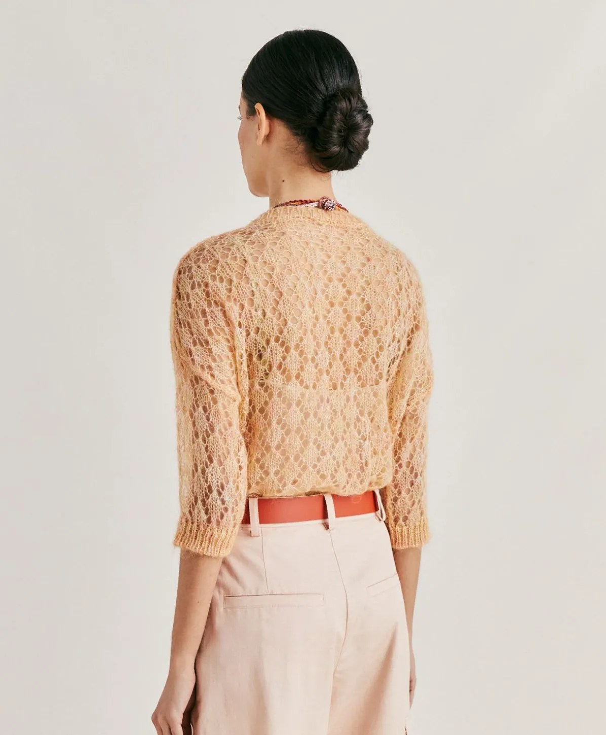 Pull Campanula En Mohair Doux - Orange