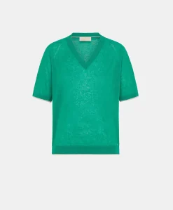 Pull En Lin Edie - Emeraude