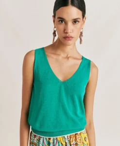 Pull En Lin Graziosa - Emeraude